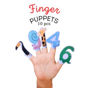 Divertenti marionette da dito a tema animali - Marionette di carta educative e divertenti per bambini - Giocattoli educativi e creativi