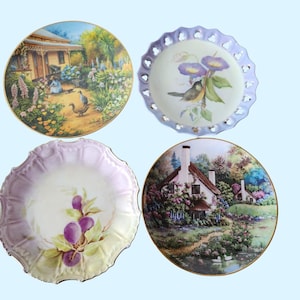 Piatto decorativo vintage: decorazione da parete in porcellana dipinta a mano - [a tua scelta]