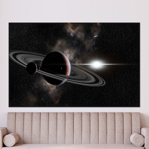 Sternenhimmel Wandbild, Galaxie Leinwand Wandkunst, Planet Glas Dekor, gehärtetes Glas, Planet Leinwand Kunst, Himmel Kreis Glas, Wohndekor Kunst