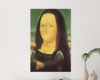 Fernando Botero Mona Lisa Sztuka ścienna ze szkła hartowanego