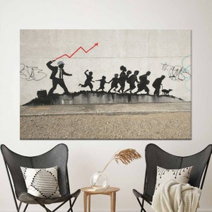 Banksy on Coney Island Avenue in New York, Banksy Graffiti Art, Banksy Wall Decor, Graffiti Glass Art, Tempered Glass, Banksy Circle Glass