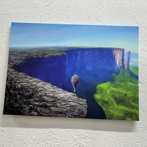 Up Movie Poster, Air House Wall Art, Abstract Landscape, Cartoon Wall Decor, Carl Fredricksen, Kids Room Decor, Canvas Wall Art, Home Decor,