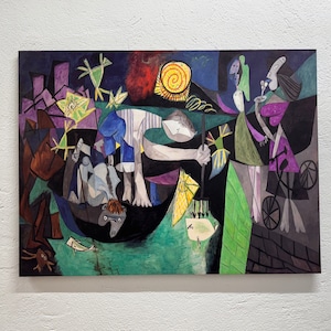 Pablo Picasso Wall Art, Night Fishing At Antibes, Picasso Wall Decor, Surreal Wall Decor, Canvas Wall Art, Modern Decor, Framed Canvas,