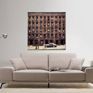 Mädchen in den Fenstern Glaskunst, Ormond Gigli Leinwanddruck, Reproduktion Wanddekoration, modernes gehärtetes Glas, Glaskunst Geschenk,