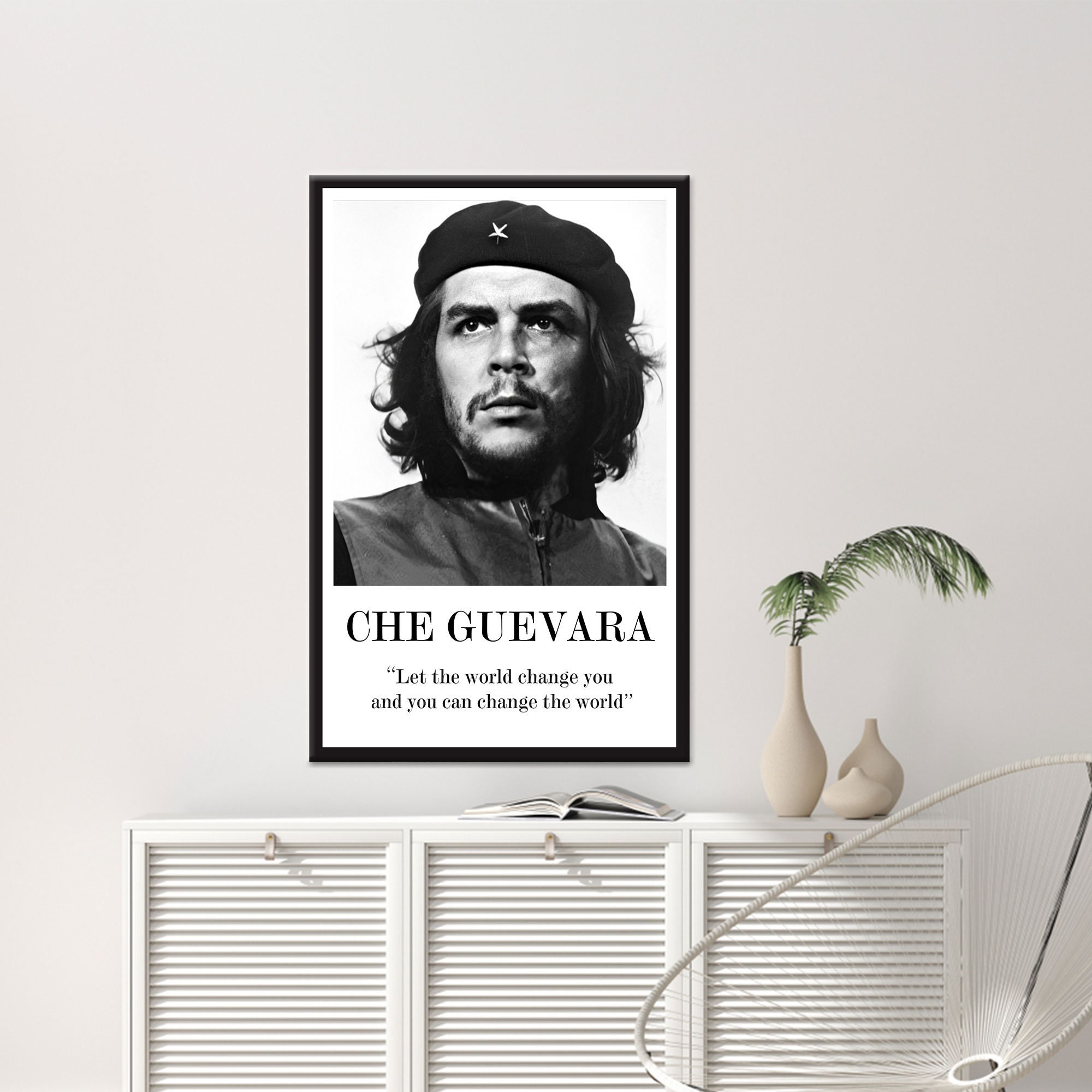 Che Guevara Tempered Glass Wall Art: Motivational Canvas Decor - Etsy