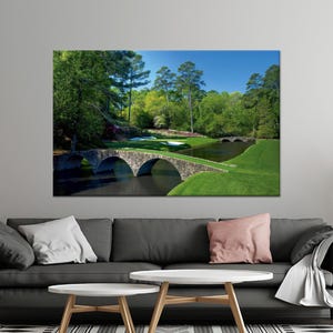 Augusta National Golf Course Canvas Art: Golf Club Landscape Wall Decor