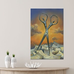 Couple Canvas Poster, Personalized Teacher Gift, Famous Wall Table, Gift For Her, Surreal Art, Vladimir Kush Glass, Personalized Gift,