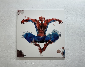 Aquarel Spider-Man: jongenskamer canvas muurdecoratie