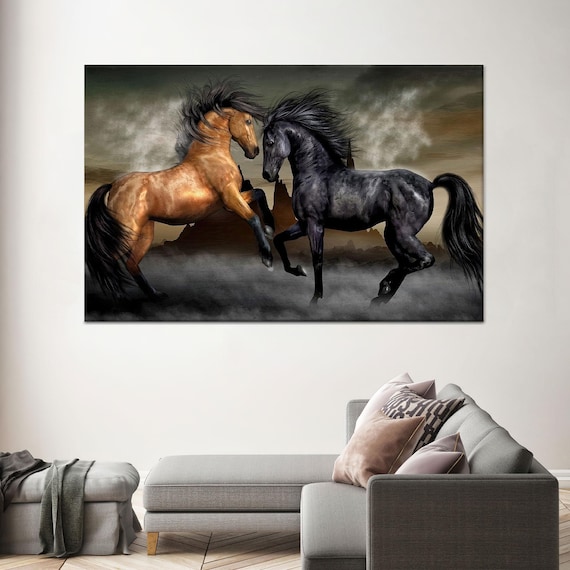 額装品/The Horse/トゥイヤ リンドストローム/ポスター/インテリア Brown Horse Tempered Glass Wall Art: Horse Lover Gift - Etsy