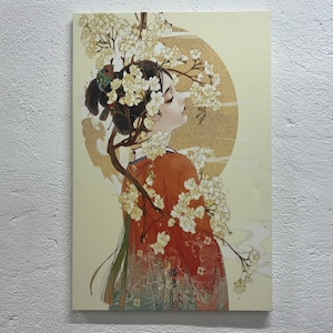 Japanese Geisha, Canvas Wall Art, Japanese Wall Decor, Japanese Woman Wall Art, Geisha Poster, Framed Canvas, Tempered Glass Art, Wall Decor