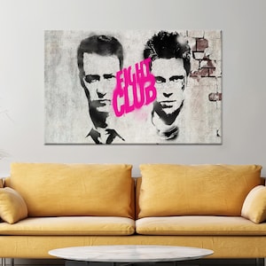Man Cave Wall Art Decor, Personalized Gifts, Graffiti Glass, Fight Graffiti Glass Decor, Fight Club Art Glass, 3D Wall Art,