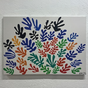 Henri Matisse, Leinwand Wandkunst, Papier-Decoupes Wandkunst, Matisse Kunstwerk, Expressionismus Dekor, Minimal Kunst, Bunte Wandkunst, Gerahmtes Dekor