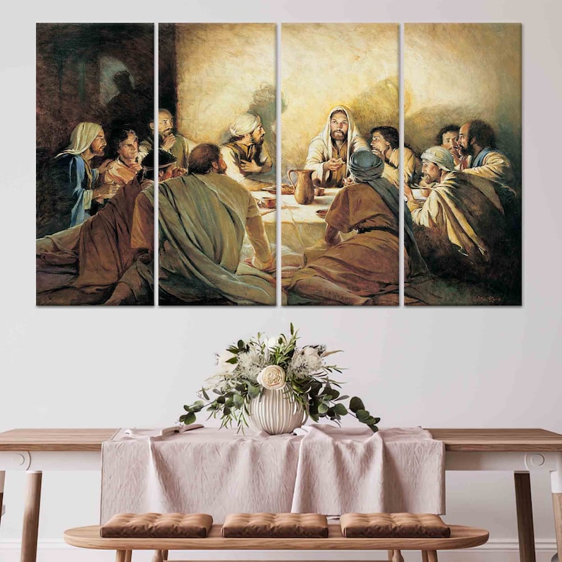 Last Supper Canvas Art: Religious Christian Decor - Etsy