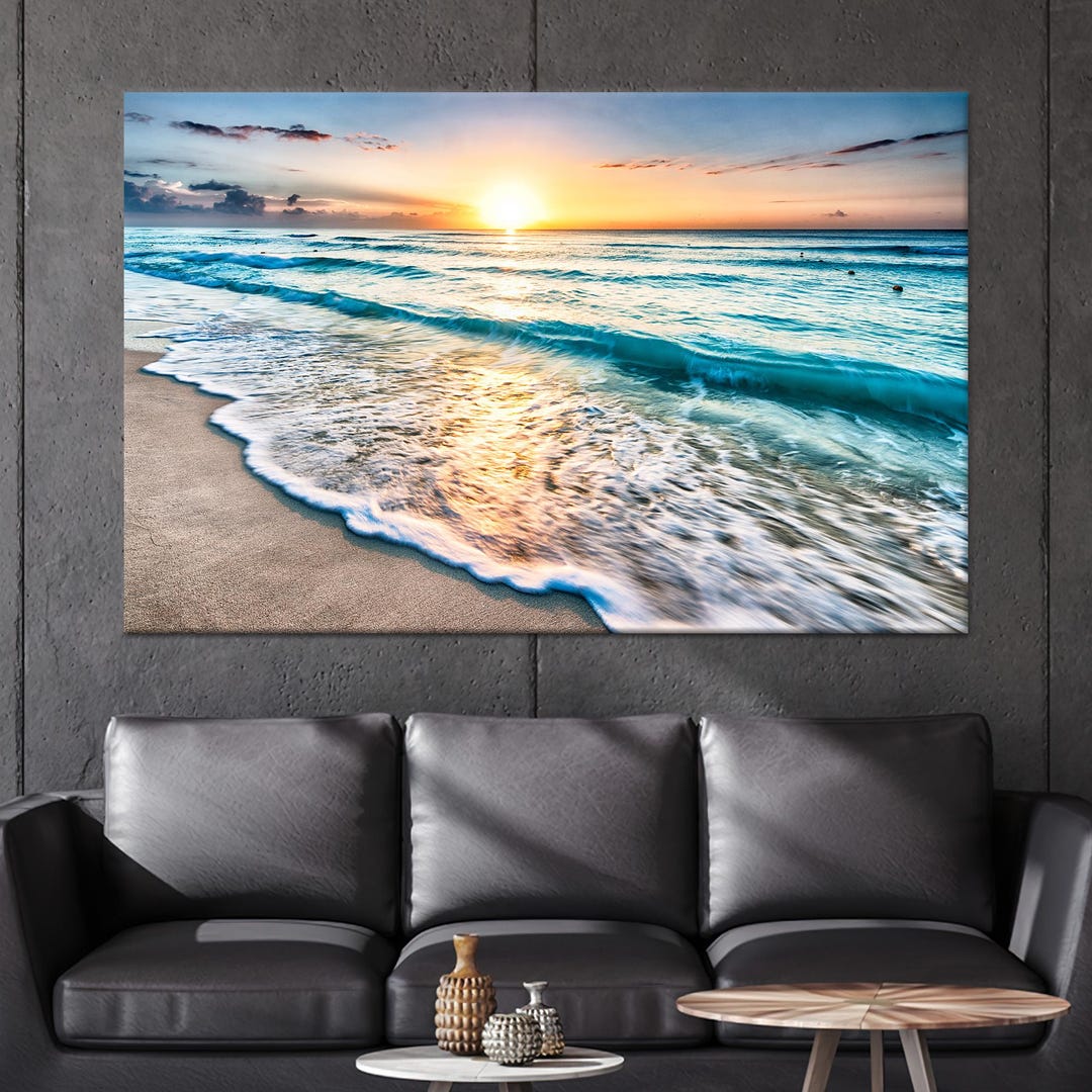 【2024／美品✨】SZ ×RonHerman seaside CANVAS Sunset Ocean Canvas Art: Coastal Landscape, Holiday Decor - Etsy