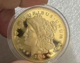 1896 Pluribus Unum USA Liberty Hochwertige vergoldete Münze