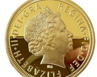 2015 Gold Königin Elizabeth II. Hochwertige vergoldete Münze