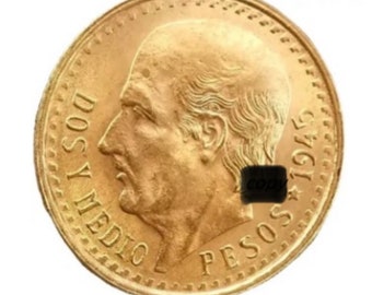 1945 Gold Pesos Hochwertige Vergoldete Münze