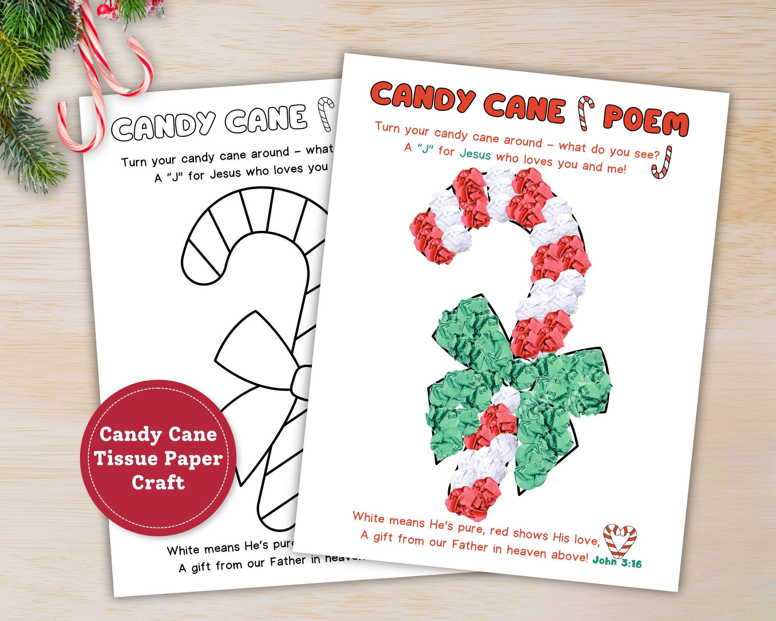 40 Candy Cane Crafts Kids Will Love 8 Christian Christmas Torn Paper Craft, Legend of the Candy Cane Poem,…
