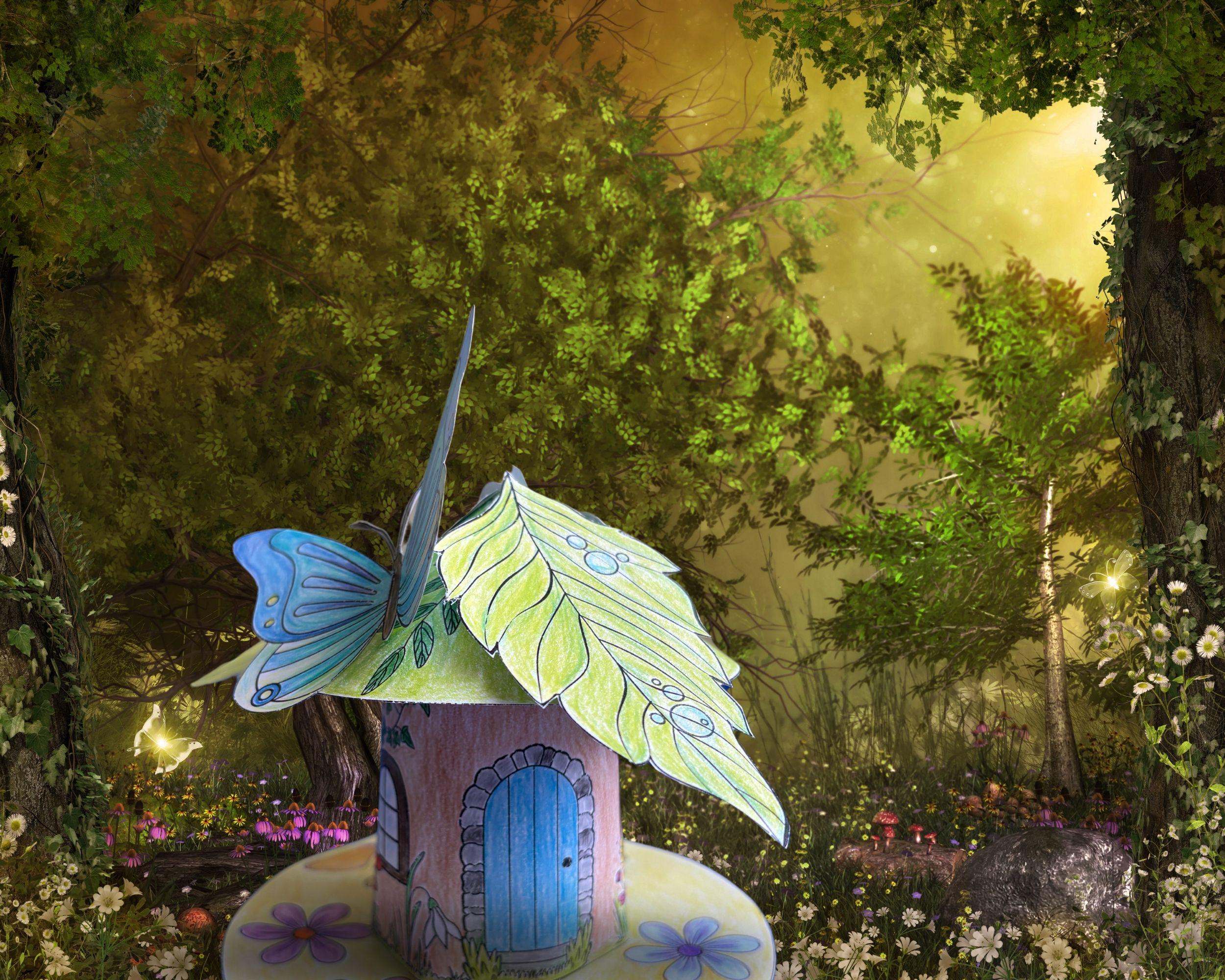 Fairy House Paper Craft for Kids, Paper House Template, DIY 3D Paper House,  Fairy Cottage Fairy House Coloring, Mushroom Fairy Village House - Etsy New  Zealand, image size:2500x2000