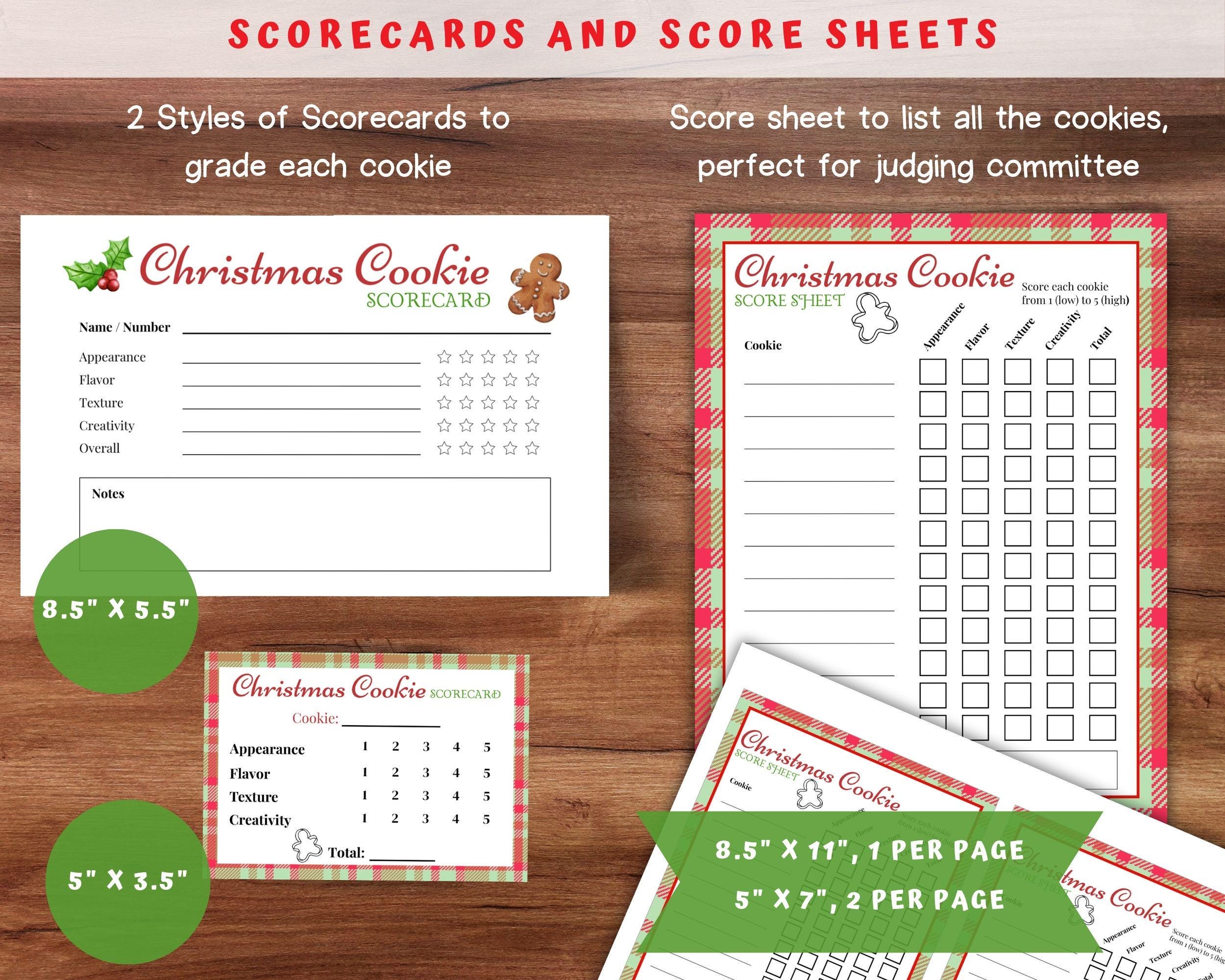 Christmas Cookie Contest Printable Award Certificates, Cookie Exchange ...