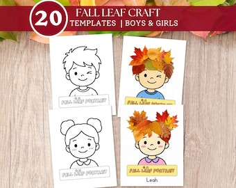 Fall Leaf Hair Craft, Fall Crafts for Kids, Classroom Nature Craft, Preschool Fall Activity, Toddler Daycare Activities, Fall Bulletin Board