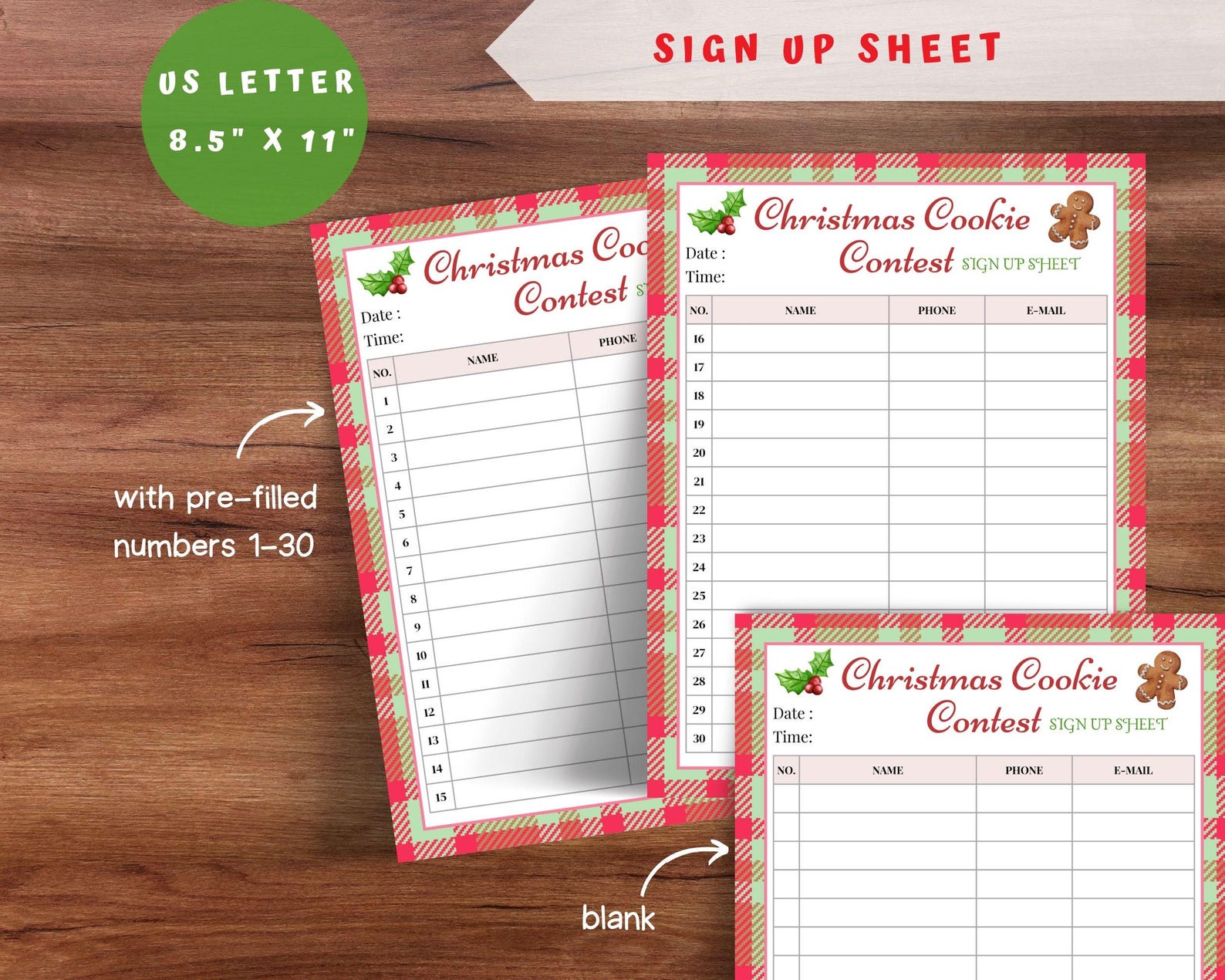 Christmas Cookie Contest Printable Award Certificates, Cookie Exchange ...