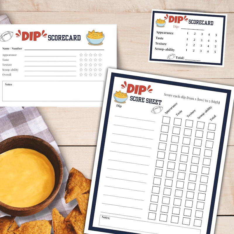 Food Judging Score Sheet - Etsy