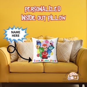 Personalizado de adentro hacia afuera 2 nueva almohada de emoción, está bien sentir los sentimientos, asuntos de salud mental, conciencia de salud mental, lindo de adentro hacia afuera