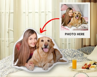 Personalized Pet Photo Pillow, 3D Photo Pillow, Pet lover gift, Dog Pillow, Pet Portrait Pillow, Photo pillow for pet, Pet Memorial Gift