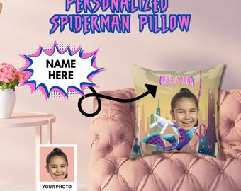 Niños funda de almohada personalizada niñas tirar almohada niños cojín superhéroe habitación decoración niños sala de juegos almohadas niño almohada superhéroe vivero