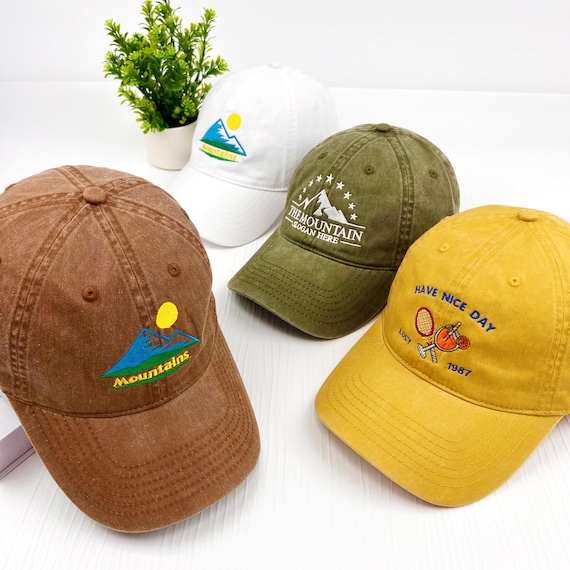 Custom Embroidered Cap with text,3D text,Logo, Personalized Baseball hat washed hat, Fraternity hat,Dad Mom gifts,For him/her,Holiday gifts