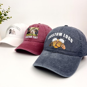 Custom Photo Print Hat Baseball Hat Pattern Picture Hat Custom Print Cotton Hat  with Logo , Custom Pet Photo Caps Personalized Picture Hat