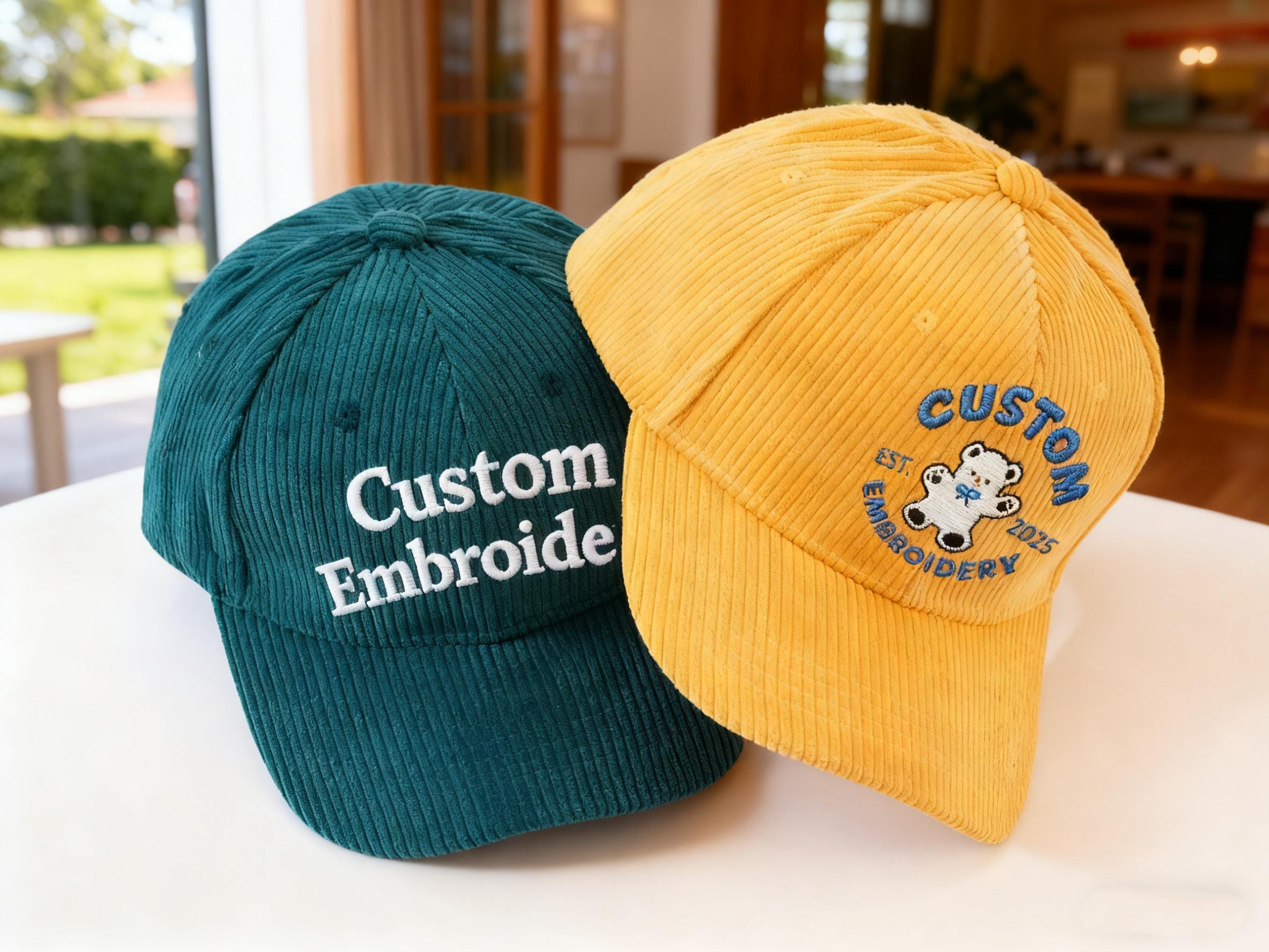 Custom Corduroy Baseball Cap - Personalized With Your Text, Logo, Or Photo, Unisex - View #6