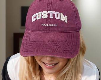 Customized personalized embroidered baseball cap, 3D text, personal logo, suitable for bridesmaid gifts, bachelorette party gifts, unisex