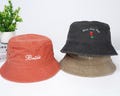 Embroidered text, logo hat, vintage bucket hat, custom ladies gift, bachelorette party gift, holiday gift, bridal hat，Gift For New Dad Mom