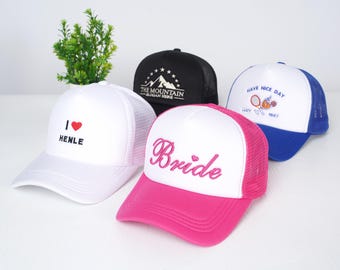 Texto de gorra bordado personalizado, texto 3D, logotipo, gorra de camionero de esponja, regalos para nuevos papás y mamás, despedidas de soltera, regalos navideños, para él/ella