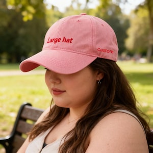 Custom large size hat with text, logo, personalized baseball cap, fraternity hat, suitable for him/her, holiday , Christma, group activities