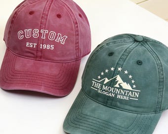Embroidered custom text, logo hat, personalized dad hat, bachelorette hat, custom hat, unisex baseball cap, holiday gift,Christmas