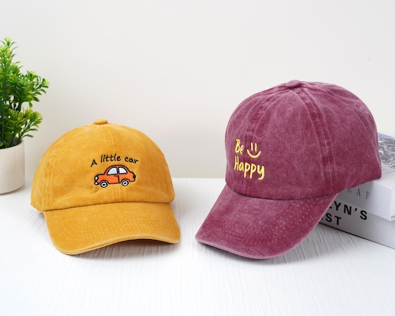 Custom washed kids hats,embroidered text,logo baseball caps,personalized hats,children hats,baby hats, Holiday Gifts,gifts for son,daughter
