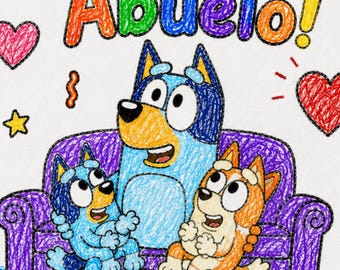 Tarjeta imprimible del Día del Padre para Abuelo | "Todo sobre mi Abuelo" para colorear | Recuerdo especial para Abuelo