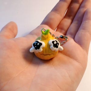 Crying Onion Cute Miniature Food Character, Polymer Clay Charm on Keychain
