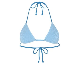 Mini haut de bikini en microfibre - Bleu marine