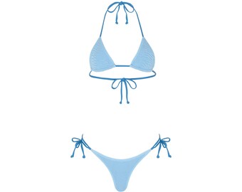 Micro Mini Bikini Top - Swim-Up Bar Blau