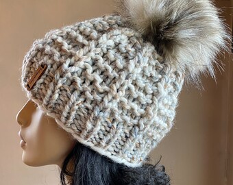 Ready To Mail Womens Knit Cable Hat Tans Colors Knit Beanie Men Women Beanie Hat Slouchy Tam Beret Knit Hale Hat