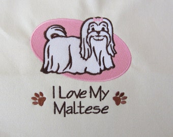 Personalized I love my Dog Tote Choose your BREED and Design