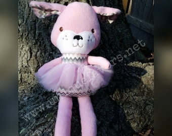 Handmade Puppy Doll 18.5" or 15" with or without Tutu! Boy and Girl versions available! Each is unique, one of a kind! Fully washable!