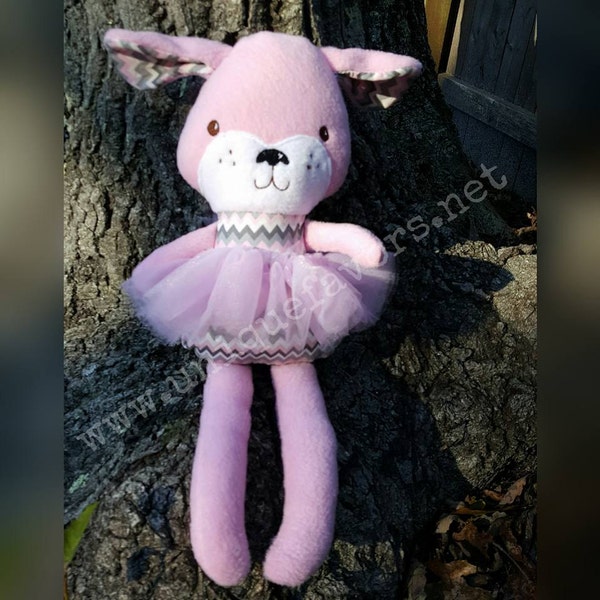 Handmade Puppy Doll 18.5" or 15" with or without Tutu! Boy and Girl versions available! Each is unique, one of a kind! Fully washable!