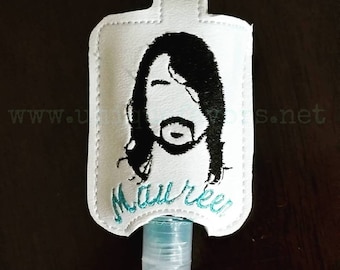 Dave Grohl Silhouette Hand sanitizer holder. Great for backpacks, purses, keychains. Sanitizer Case - Travel - Keychain - Pick Your Color!