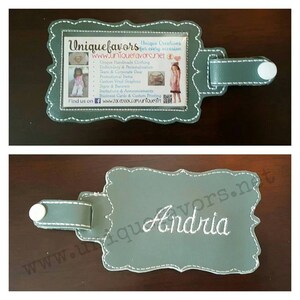 Vinyl ID holder Lanyard or Luggage Tag optional Personalization! Long lasting! Great gift for teachers, brides, grooms & more. Many uses!