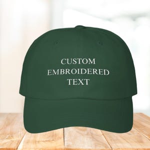 Custom Embroidered Text Hat, Personalized Baseball Cap, Custom Text Hat, Adjustable Hat, Sports Casual Wear Hat